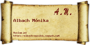 Albach Mónika névjegykártya