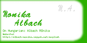 monika albach business card