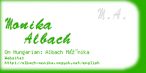 monika albach business card